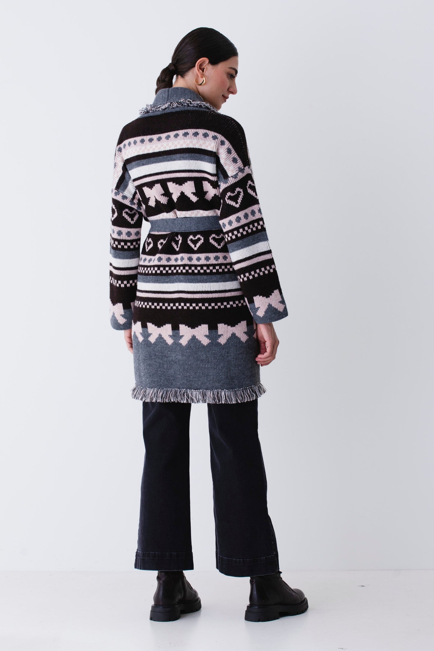 MELISSA | CÁRDIGAN DE LANA CON CUERO