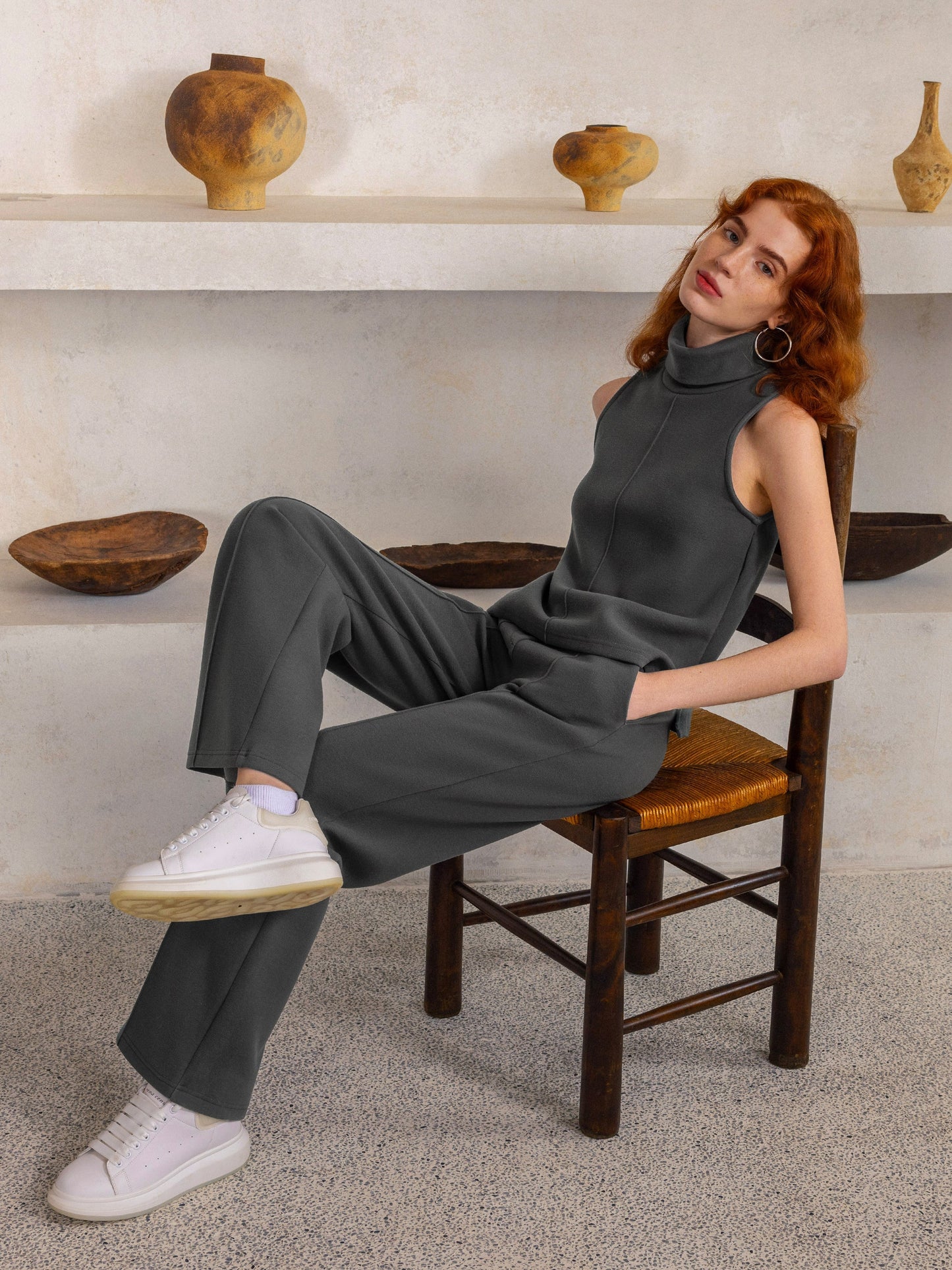 ARIEL | PANTALÓN RECTO DE CINTURA Y TIRO ALTO