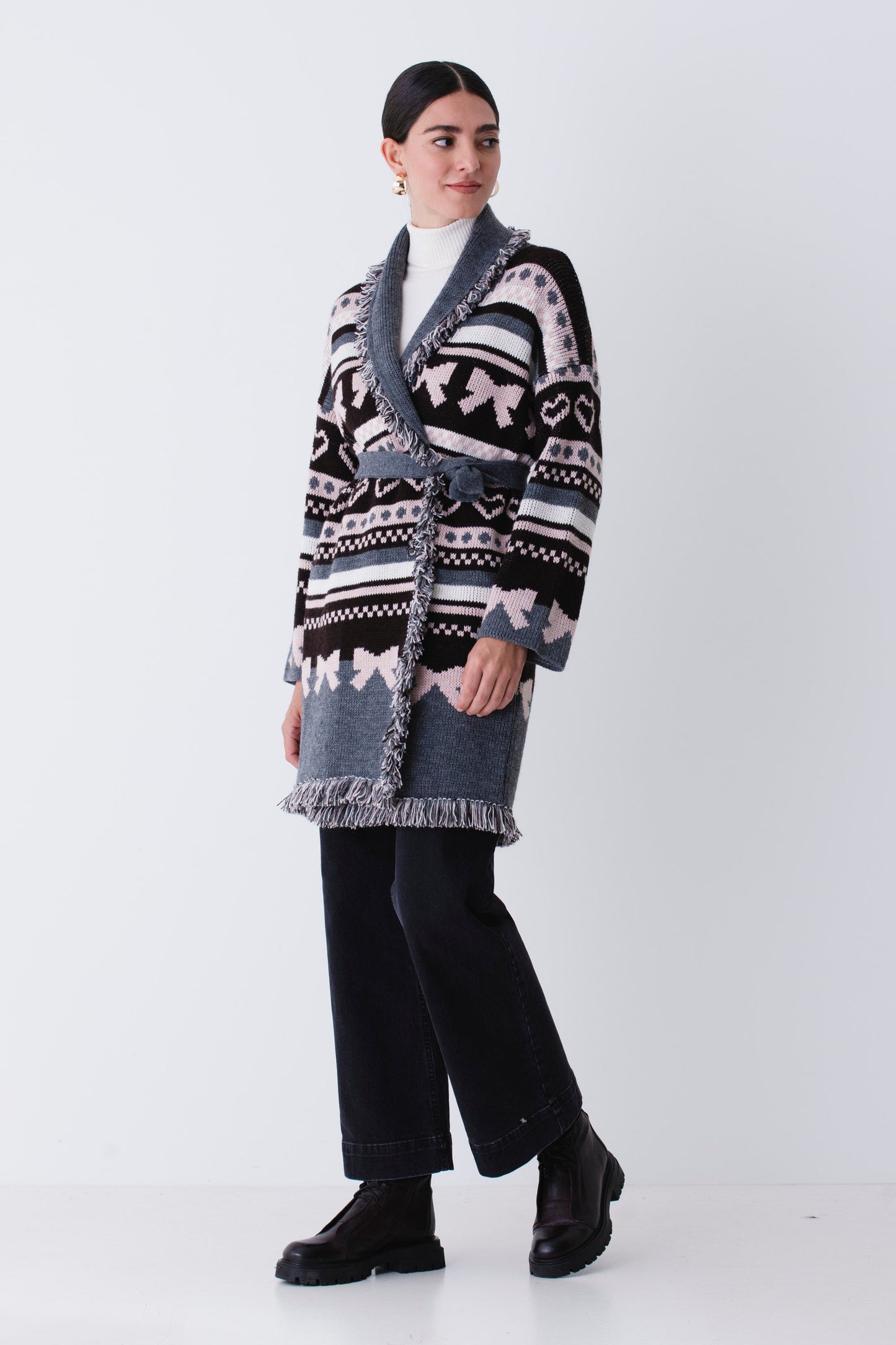 MELISSA | CÁRDIGAN DE LANA CON CUERO