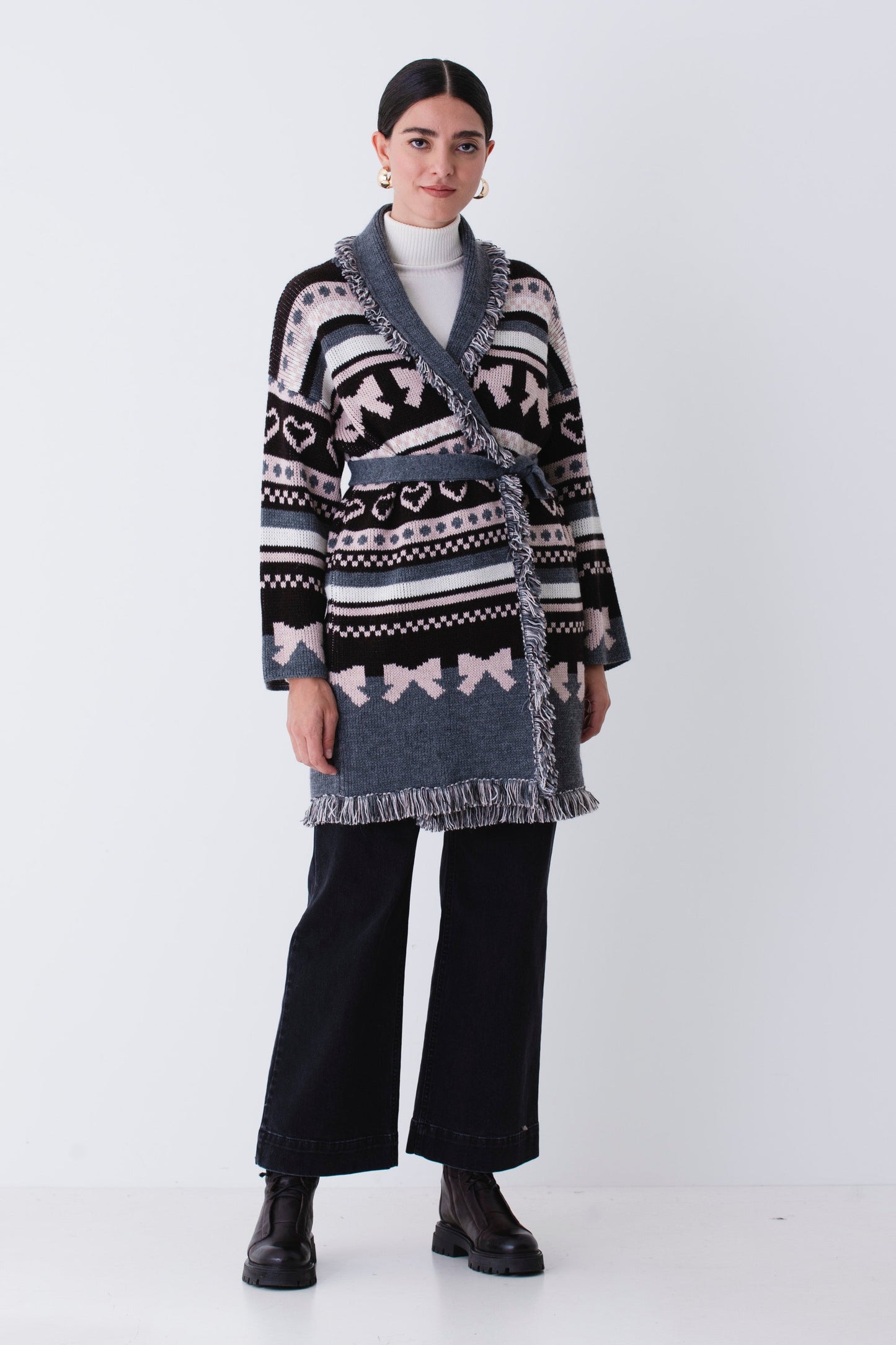 MELISSA | CÁRDIGAN DE LANA CON CUERO