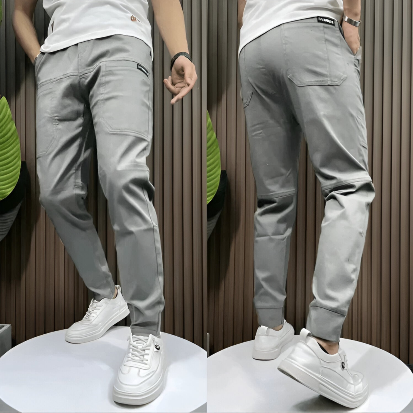 OMARI | PANTALONES CARGO ELÁSTICOS PREMIUM