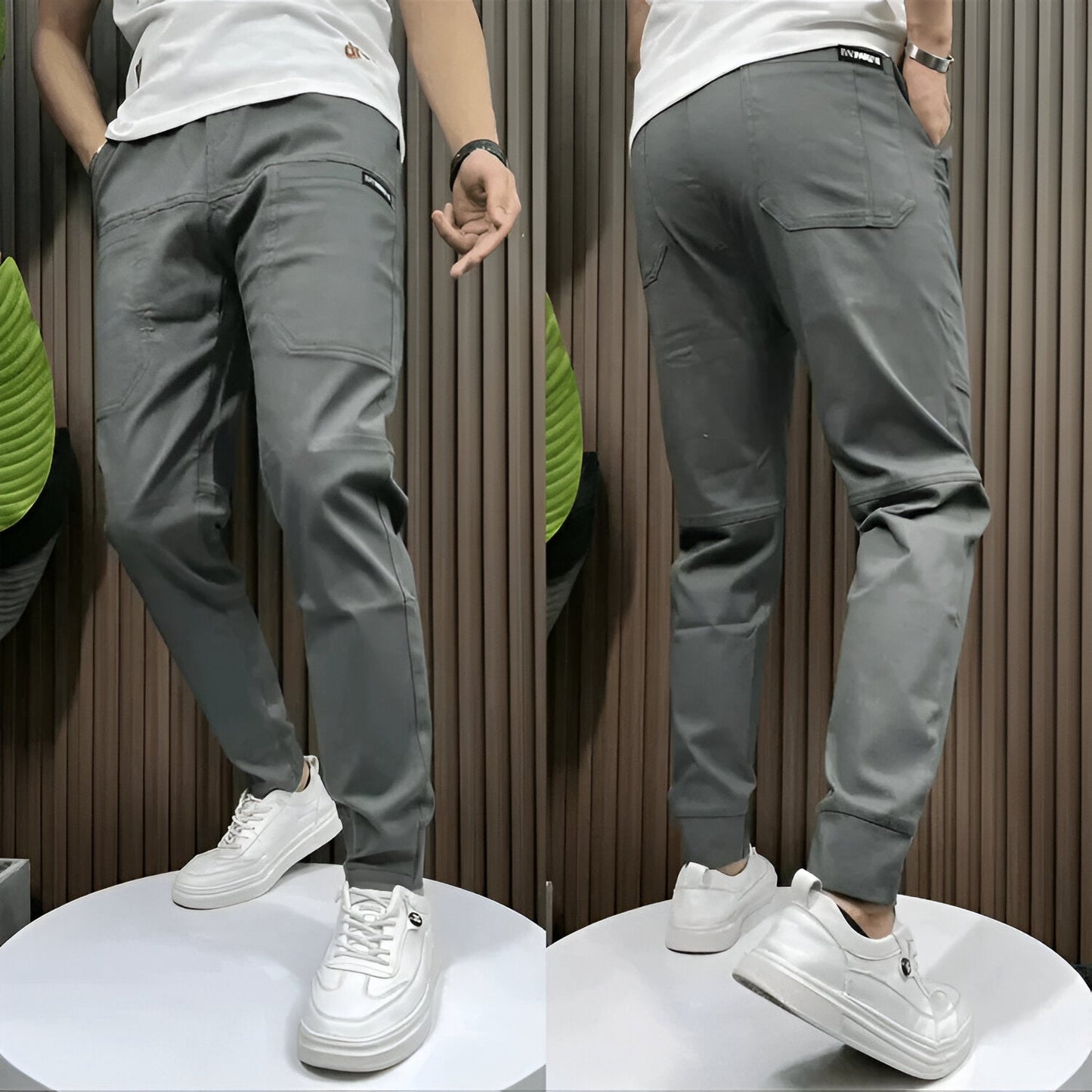 OMARI | PANTALONES CARGO ELÁSTICOS PREMIUM